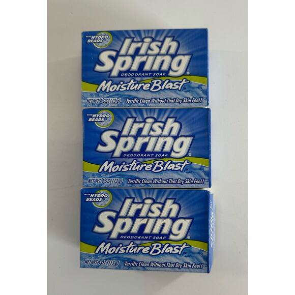 Irish Spring Deodorant Soap Moisture Blast with Hydro beads lot of 3 - Picture 1 of 2